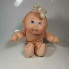 Vintage Cabbage Patch Doll 1988 No Clothes Blue Eyes Blonde Hair Soft Toy 13"
