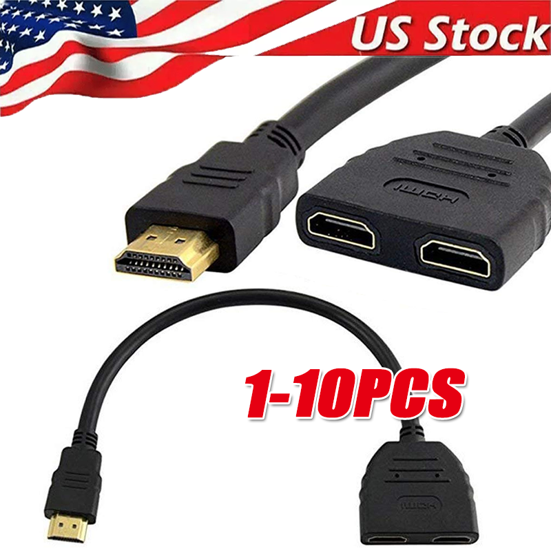 4K HDMI Splitter 1x2 Male to Female Adapter 2.0 Version-image