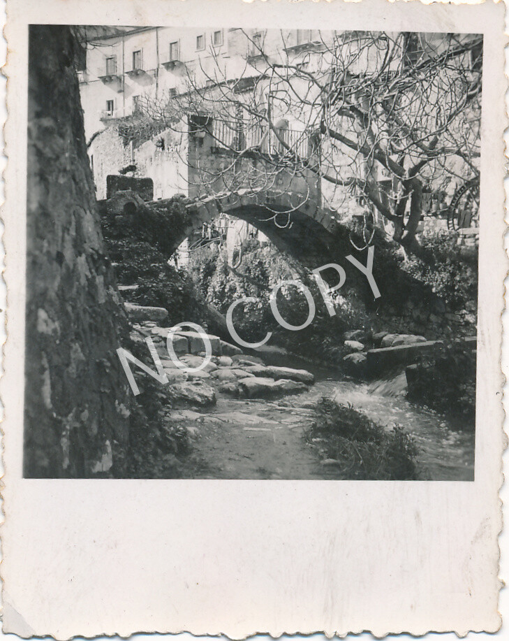 Foto Wk II Ejército Calle Bach Puente Ragusa Casas Sizilien Italia J1.40