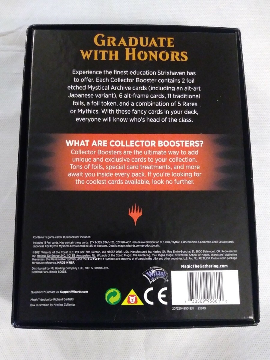 strixhaven mystical archive booster box EMPTY COLLECTOR'S BOX! *STRIXHAVEN* Each Play Booster includes 1–5 cards of rarity Rare or higher (2 Magic: The Gathering - Secrets