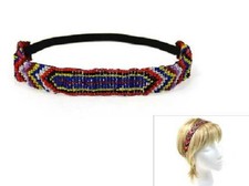 Multi-Color Beaded Stretch Headband Hairband
