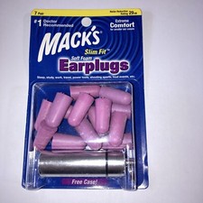 mack&rsquo;s slim fit soft foam earplugs with caseitem #917