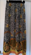 Vintage Alex Colman California Medallion Maxi Midi Boho MCM skirt- S 27  Waist