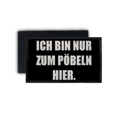 Patch I'm just mobbing here fun humor moths Mimi funny 7.5x4.5cm #34286