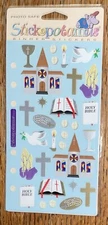 Stickopotamus Sticko Church Holy Bible Rosary Praying Crosses Wine Stickers