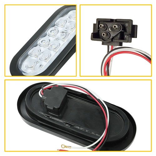 6" LED Reverse Tail Signal for Trailer Truck Running Lights Tractors 2PCS - Picture 10 of 15