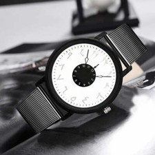 [Pebble] Orologio a rete con numeri arabi in acciaio inox