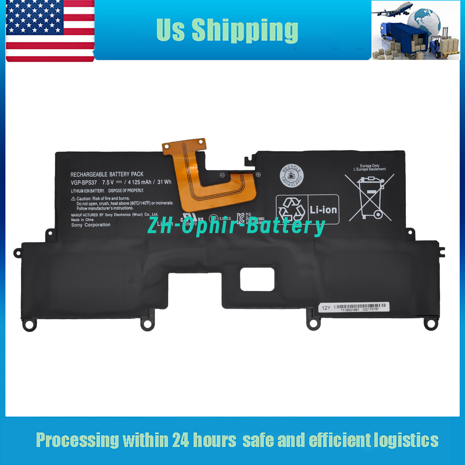 Genuine VGP-BPS37 battery for Sony Vaio Pro11 SVP1121ZPWR SVP11216CW SVP11214CXB