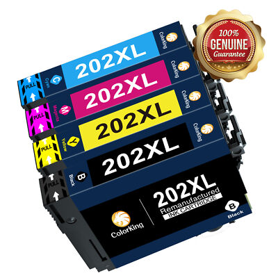 For Epson 202XL Ink Cartridges Multipack for Workforce 2860 XP 5100 Printer 4PK
