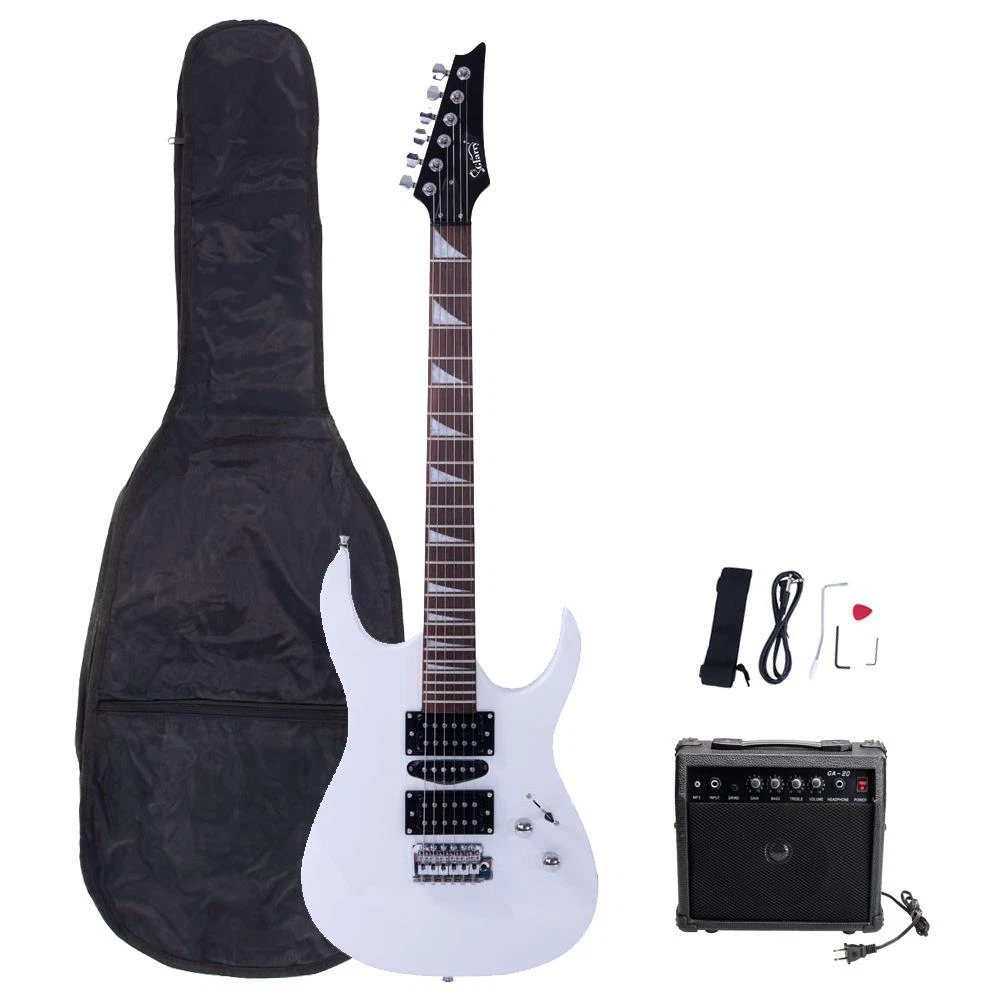 Glarry White 170 Type Right Handed 6 Strings Electric Guitar w