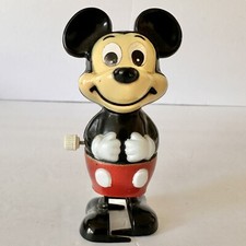 Vintage Walt Disney Mickey Mouse Wind-Up Toy Figure TOMY 1970's