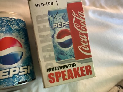 Vintage PEPSI-COLA hld-100 soda pop can multimedia speaker new in