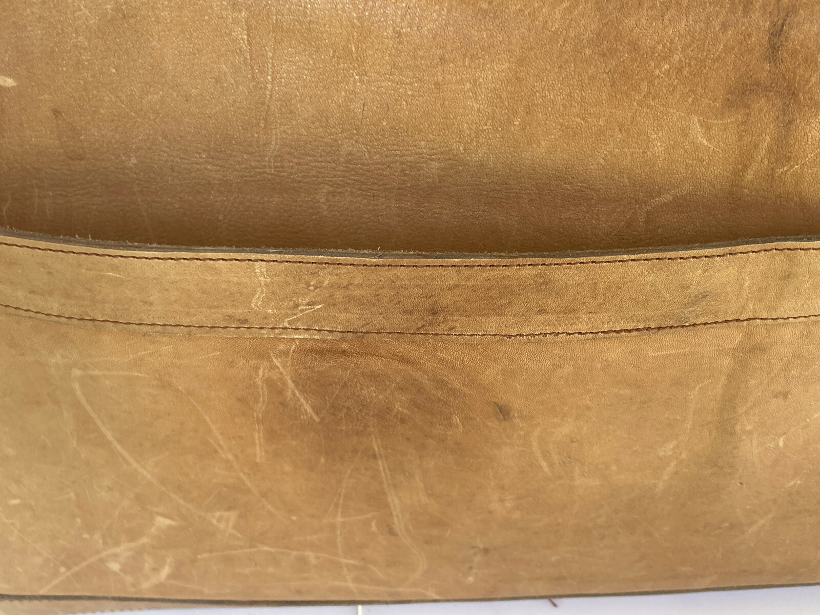 Document Case Briefcase Brown Leather Handle Bag … - image 5