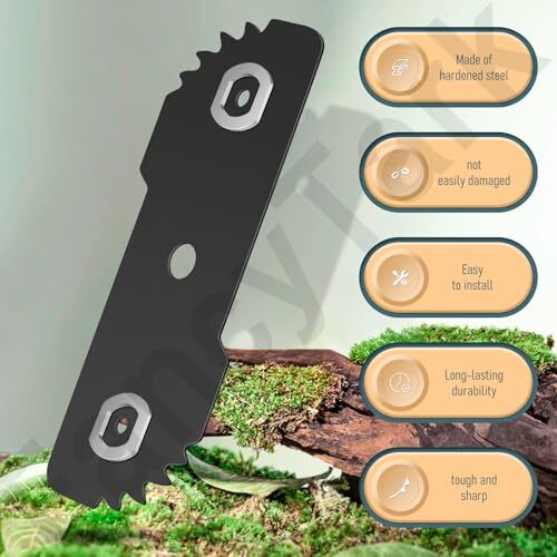 3er Pack Ersatzklingen Für Black & Decker Hog Rasentrimmer – 19,1 Cm, Gezackt, Gehärteter Stahl | Passend Für LE750, LE710, LE760