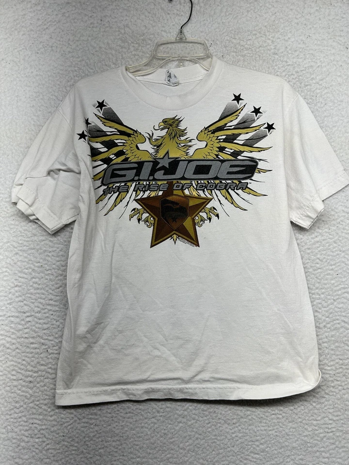 De colección G.I. Camisa Joe The Rise of Cobra Juvenil XL Extra Grande Blanca Manga Corta Foto 2 de 4