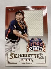2015 USA Baseball Stars and Stripes Silhouettes Jerseys #43 Jacob Blas /99 SP