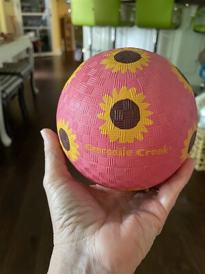 Crocodile Creek 5 inch Playground inflated ball sunflower  pattern