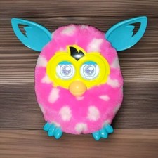 Furby Boom Plush Electronic Toy Hot Pink w/ White Polka Dots 2012 Hasbro Works