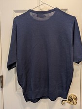 Vintage Pendleton Sophisticates Cotton Knit Short Sleeve Sweater USA Made SZ L