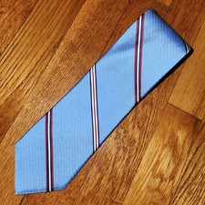 Brooks Brothers Makers And Merchants Blue Red White 100 Silk Made In USA