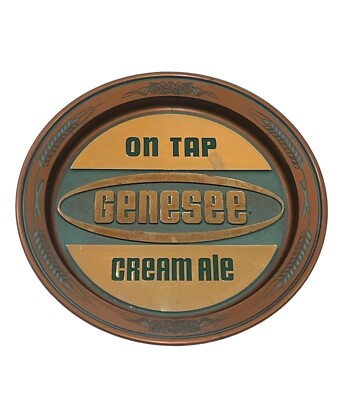 Vintage Genesee Cream Ale Copper Color Plastic Beer Sign