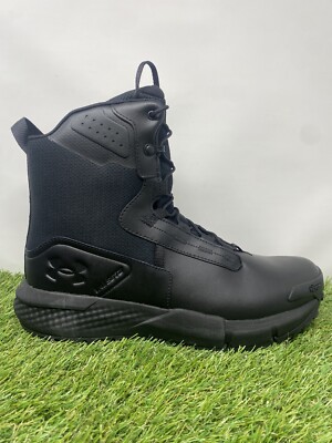 Under Armour UA Black Charged Valsetz 8 Side-Zip Waterproof Duty Boots Men Sz 12