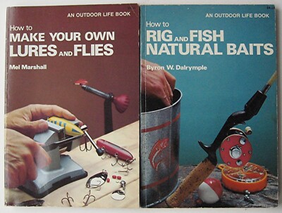 2 Bks! MAKE YOUR OWN LURES & FLIES M. Marshall & RIG & FISH NATURAL BAITS PB -21