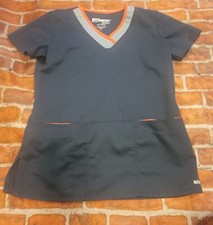 Greys Anatomy Active Womens Scrub Top Small Multi Color