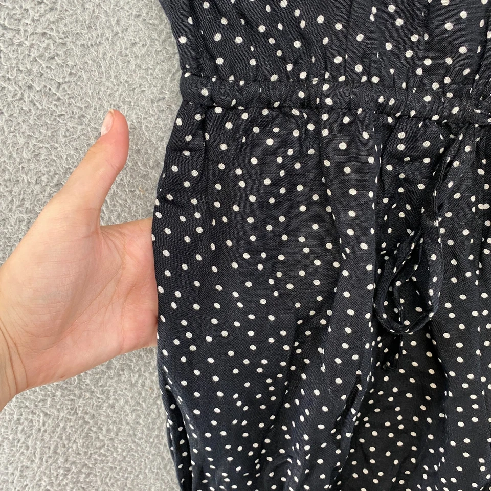 Женский комбинезон Tommy Bahama XS льняной в горошек вырезка широкие укороченные карманы для бака - Изображение 4 из 4