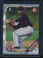BRENNAN MALONE 1st 2019 Bowman Draft Paper Arizona DIAMONDBACKS Rookie Card RC