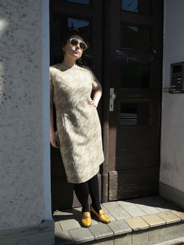 Elvi Damenkleid Unterkleid funky Muster Mini 60er TrueVINTAGE 60s women´s dress - Bild 4 von 11