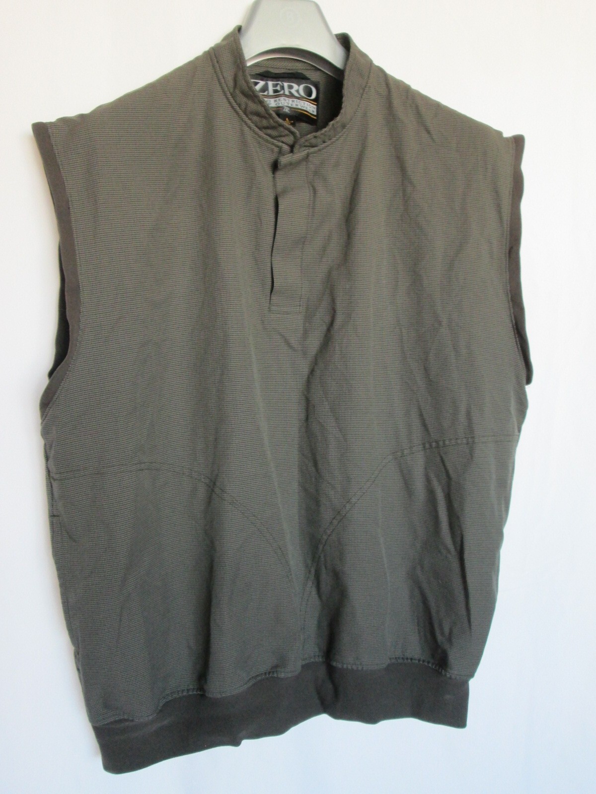 ZERO RESTRICTION Men's Olive Green Herringbone Golf 1/4 Zip Vest Size L eBay