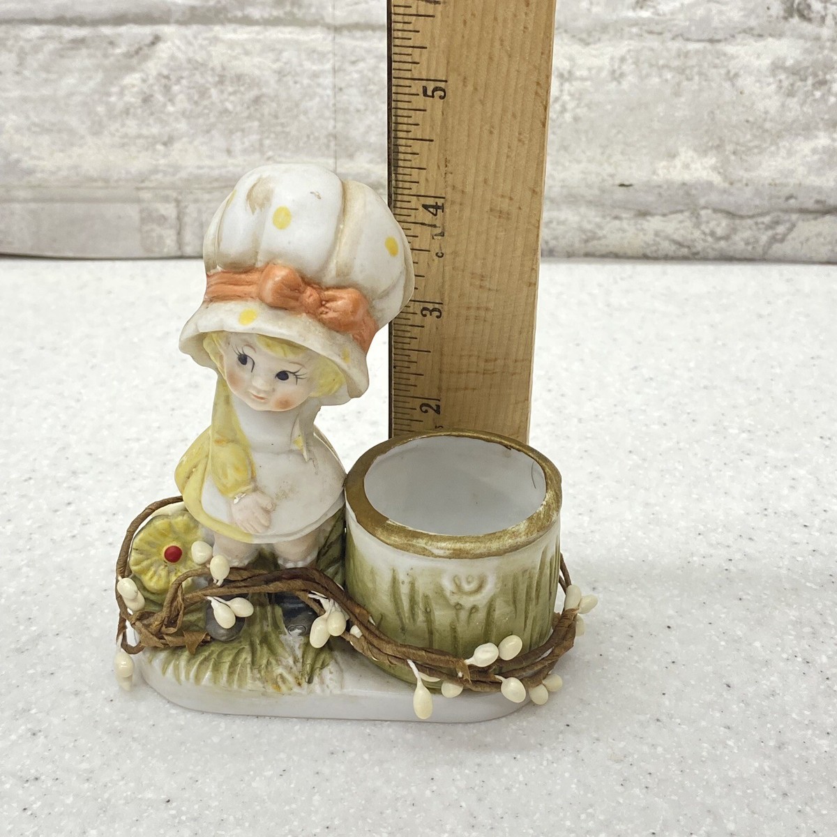 Little Luvkins Jasco Figurine Girl Candle Holder Toothpick