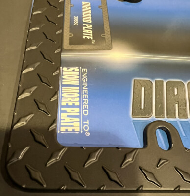 Cruiser Accessories License Plate Frame Diamond Plate Matte Black