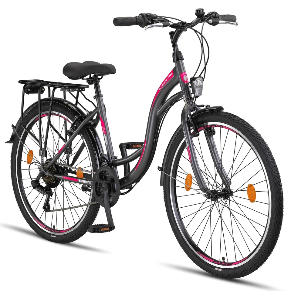 24 26 28 Zoll Damen Herren Kinder Fahrrad StVZO Citybike Shimano 21 Gangschaltun