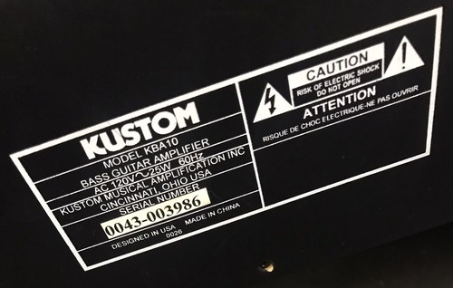 KUSTOM KBA10 BASS Amplifier KBA-10 Nice! - Picture 4 of 6