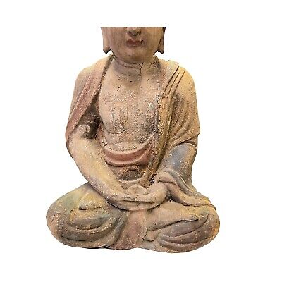 Rustic Wood Sitting Gautama Amitabha Shakyamuni Buddha Statue ws2734S Rustic Wood Sitting Gautama Amitabha Shakyamuni Buddha Statue ws2734S