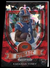 2021 Panini Prizm Draft Picks Collegiate #176 Kadarius Toney Red Ice