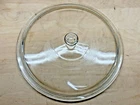 Vtg 12" PYREX CORNING WARE USA 12 Round  Glass Replacement Lid w/ Knob Ribbed