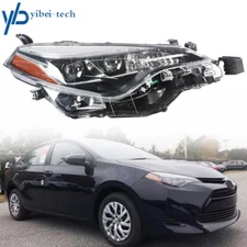 Right Side LED Headlight Black Housing For 2017 18 19 Toyota Corolla SE XSE XLE