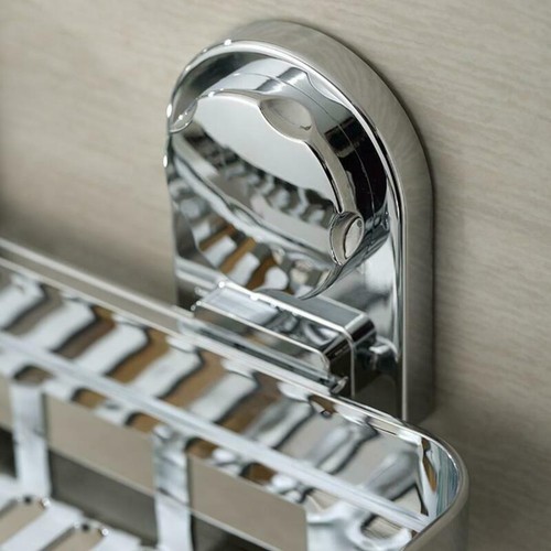 Bathroom Kitchen Shelf Suction Cup Rack Organizer Storage Shower Wall Basket - Picture 9 of 9