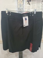 Rafaella Women's Supreme Stretch 4.5" Inseam Comfort Skort w/ Mesh Shorts Blue