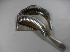 Pelle/ramasse miettes + balayette , Métal argenté, GALLIA, modèle Rubans