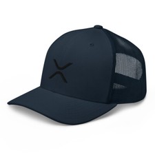 Sombrero de camionero negro XRP sutil ondulación criptomoneda comercio de criptomonedas comerciante regalo