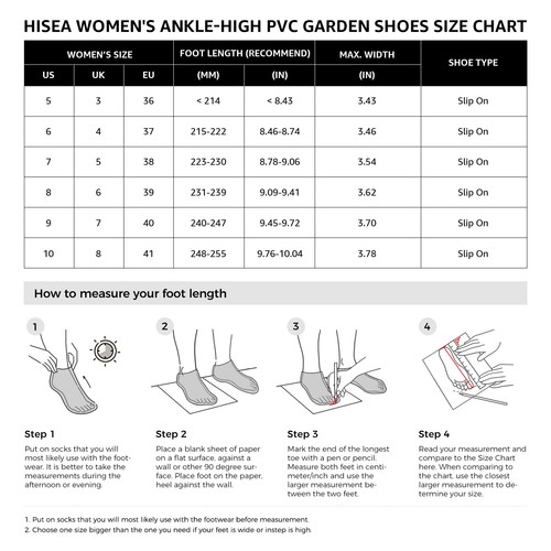 HISEA Women Garden Rain Clogs Shoes Ultra Soft Outdoor Yard Working Nurse Shoes - Picture 39 of 121
