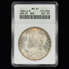 1884-O $1 MS61 VAM-25 HOT 50 Morgan Silver Dollar - ANACS Soapbox - Toned