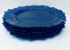 Set of 8 Sapphire Ice blue Plastic Chargers Plates Dish NWT New Chargers 13x13”