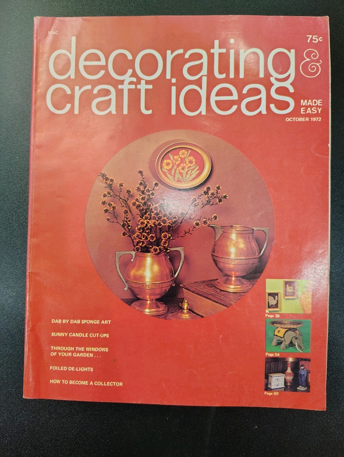 Decorating & Craft  Ideas  Magazine October 1972 Vintage Magazine