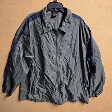 Vintage NIKE Windbreaker Jacket Men's Size XL Full Zip Olive Green 90s Swoosh