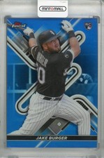 2022 Topps Finest Chicago White Sox Jake Burger Base Blue Refractor Rc 064/150